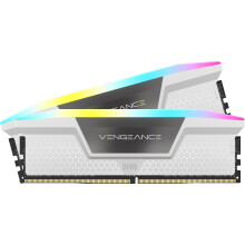 CORSAIR VENGEANCE RGB DDR5 RAM 32GB (2x16GB) Up to 6000MHz CL36 Intel XMP iCUE Compatible Computer Memory - White (CMH32GX5M2E6000C36W)