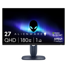 Alienware 27 Gaming Monitor - AW2725DM, QHD (2560x1440), 180Hz, Fast IPS, 1ms, NVIDIA G-SYNC Compatible, AMD FreeSync, 95% DCI-P3, HDR400, DisplayPor