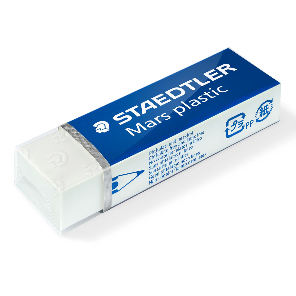 Staedtler 526 50 Bkd Mars Eraser, Premium-Quality, Latex & Phthalate-Free (Pack Of 1), White