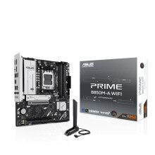 ASUS PRIME B850M-A Wi-Fi, AMD mATX Motherboard, DDR5 Slot, PCIe 5.0 Ready, 3 M.2 Slots, 6E Wi-Fi, Ethernet Realtek 2.5 Gb, DisplayPort, HDMI, Front U