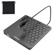 YADIANSU External CD/DVD Drive. USB 3.0 & Type-C Slim Portable Burner, Reader, Writer for DVD+/-RW. Compatible with Laptop, Desktop, Windows 11/10/8/