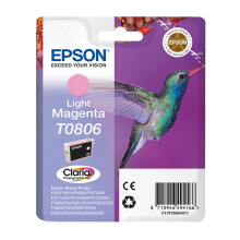 Epson T0806 Light Magenta Hummingbird Genuine Ink, Claria Photo HD Ink Cartridge