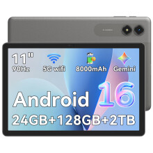 VekfulPC Android 16 Tablet 11 Inch Tablet, 24GB RAM (6+18GB Expansion) + 128GB ROM, Equipped With Gemini AI, Octa-Core T7250 Processor, 90Hz IPS Disp