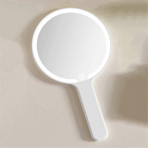 LED Handheld Makeup Mirror, Portable Rechargeable Fill Light Beauty Kit 2