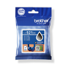Brother LC521BK Inkjet Cartridge, Black, Single Pack, includes 1 x Inkjet Cartridge, Genuine Supplies