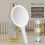 LED Handheld Makeup Mirror, Portable Rechargeable Fill Light Beauty Kit 5