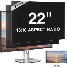 Pozlle 2 Pack 22 Inch Computer Privacy Screen Filter for 22" 16:10 Aspect Ratio (474 x 297 mm) Monitor, Anti Spy Anti-Glare Blue Light Blocking PC Pr
