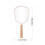 White 25x12.5x2.2cm Solid Wood Handheld Makeup Mirror, 3-Piece Set 2