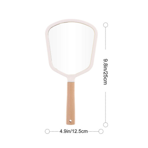 White 25x12.5x2.2cm Solid Wood Handheld Makeup Mirror, 3-Piece Set 1