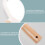 White 25x12.5x2.2cm Solid Wood Handheld Makeup Mirror, 3-Piece Set 3