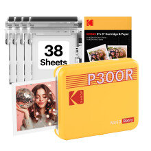 KODAK Mini 3 Retro 3x3'' Portable Photo Printer, Bluetooth Smartphone Printer for iOS & Android, Instant Color Prints, 4PASS Dye Sublimation (Yellow,
