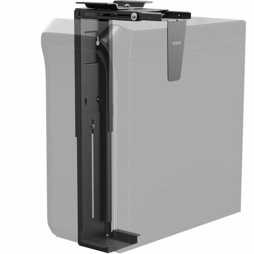 Vivo VIVO Adjustable Under Desk and Wall Large PC Mount, Computer Case CPU Holder with Swivel Action and Secure Locking, Black, MOUNT-PC01L