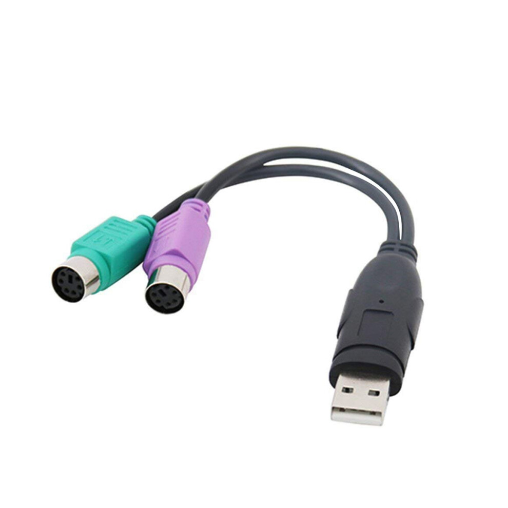 Tanqy Ps2 To Usb Adapter For Keyboard & Mouse With Ps2 Interface,Built-In Usb Ic,Support Ps/2 Port Of Kvm Switch ((&Green) Purple/Green 5006246958827