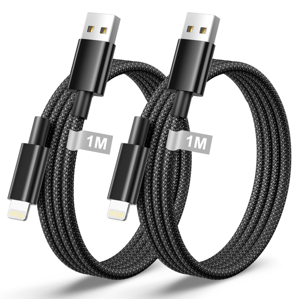 Iphone Charger Cable 1M 2Pack,Mfi Certified Apple Lightning Cable 1M Iphone Charger Fast Charging Cable Nylon Braided Iphone Wire Lead For Iphone 14 5001523719184