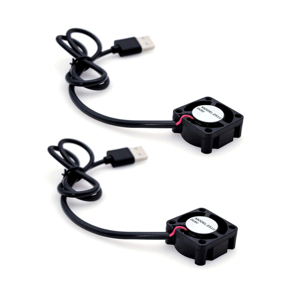 Photos - Computer Cooling JZK 25x25x10mm DC 5V Mini USB Cooling Fan, 25mm Low Noise, 3400 RPM, 0.02A, Ball Bearing, 2510 Small Brushless DC Fan for De