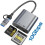 2 in 1 CFexpress Type B & SD Card Reader 10Gbps USB3.2 Gen2, Aluminum Type B CFexpress Adapter Camera External USB-A/USB-C Cable CFB Card Reader Comp 1