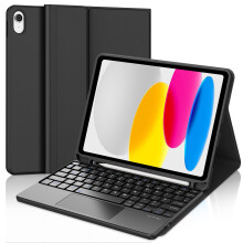 JADEMALL Keyboard Case with Touchpad for iPad A16 11th Generation 2025/10th Generation 2022, Wireless Bluetooth Keyboard with Trackpad and Slim Cover
