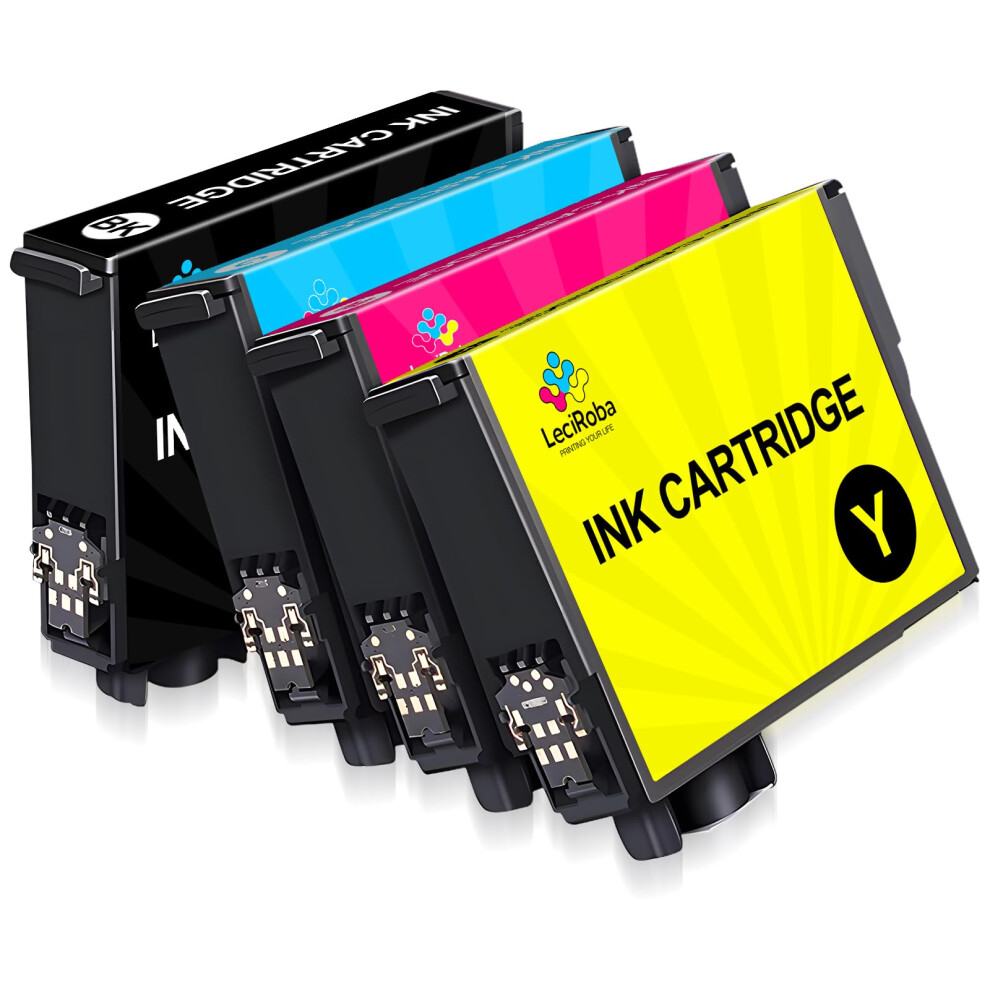 Leciroba Ink Cartridges Replace For Epson 603XL Ink Use With Epson Workforce Wf-2810 Wf-2820 Wf-2840 Wf-2870 Xp-2100 Xp-2150 Xp-2155 Xp-3100 Xp-3150 5000949432455