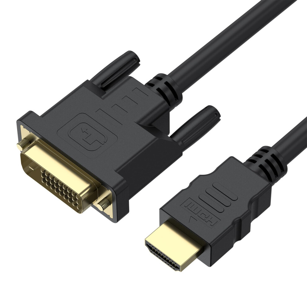 Unidirection Hdmi To Dvi Cable 1.5M, 1080P 60Hz Non-Bidirectional Hdmi To Dvi Adapter, Hdmi-Output To Dvi-Input Converter Cord [Male To Male] For Com 5008489145453