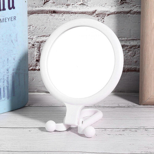 10x Double-Sided Handheld Makeup Mirror, White Magnifying Cosmetic Mirror 2