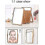 Wooden Desktop Mirror with Stand – Folding HD Rectangular Vanity Mirror, Free Standing Bathroom Mirror 3