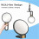 White Portable 5X Magnifying Mirror, Folding Double Sided Handheld for Makeup & Oral Inspection 4