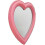 Pink Heart Shape Makeup Mirror, Tabletop & Wall Hanging Cosmetic Mirror 3
