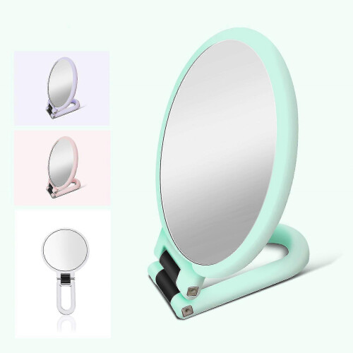 Purple 10X Magnifying Handheld Makeup Mirror, Adjustable Folding Travel Cosmetic Mirror 2