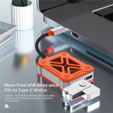 2-in-1 USB C OTG Adapter External Sound Card Converter, U Disk Adapter USB Keyboard Mouse Converter