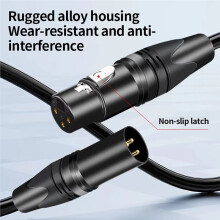 XLR Splitter Cable XLR Female to 2 XLR Male or XLR M to 2 XLR F Patch Y Cable Balanced Microphone Splitter Cord M to 2F
