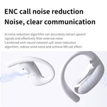 Q65 KI-Gestützte Ohrhörer mit Intelligenter Übersetzung, -Telefonfunktion, Kabelloses Headset, HD-Sprachqualität, Stereo-Kopfhörer, Weiß
