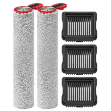 Lot de 5 Brosses Rotatives et Filtres HEPA pour Autolaveuses de Sols pour Midea S60/S60 Pro/S60 Ultra