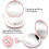 Miroir de maquillage grossissant blanc à main avec 13 LED 2