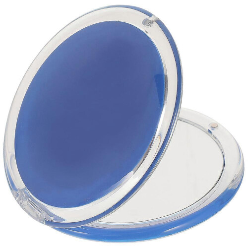Blue 9x9x1.5cm Foldable Magnifying Mirror, Travel Compact Makeup Mirror for Women 1
