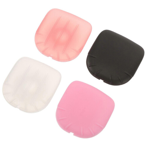 Assorted Color Silicone Makeup Brush Protector Travel Storage Tool 4Pcs Black 1