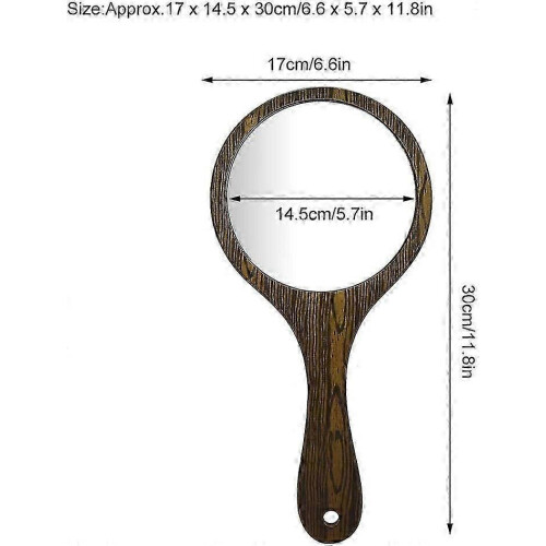 20241X 15X Magnifying Hand Mirror, Double Sided Folding with Adjustable Handle 1