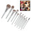 14pcs Handcrafted Soft Bristle Makeup Brush Set with Firm Handle for Beginners 5