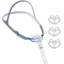 CPAP-neusmasker met gehoorstuk en neuskussen, model P2, complete CPAP-accessoireset, compatibel met 22 mm-apparaten.