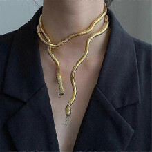 Dark Earth Cool Snake Halskæde Til Mænd Og Kvinder Overdrevet Niche Personlighed Design Sans Justerbar