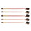Lot de 5 pinceaux à paupières roses doux à double embout 2