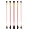 Lot de 5 pinceaux à paupières roses doux à double embout 3