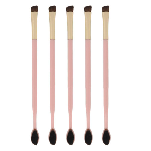 5pcs Pink Soft Double-Ended Eyeshadow Brush Makeup Tool 2