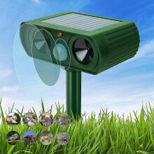 Ultraschall Katzenschreck, Solar Tiervertreiber Ultraschall Abwehr Wasserdicht Mit Bewegungsmelder Und Blitz, Marderschreck Solar
