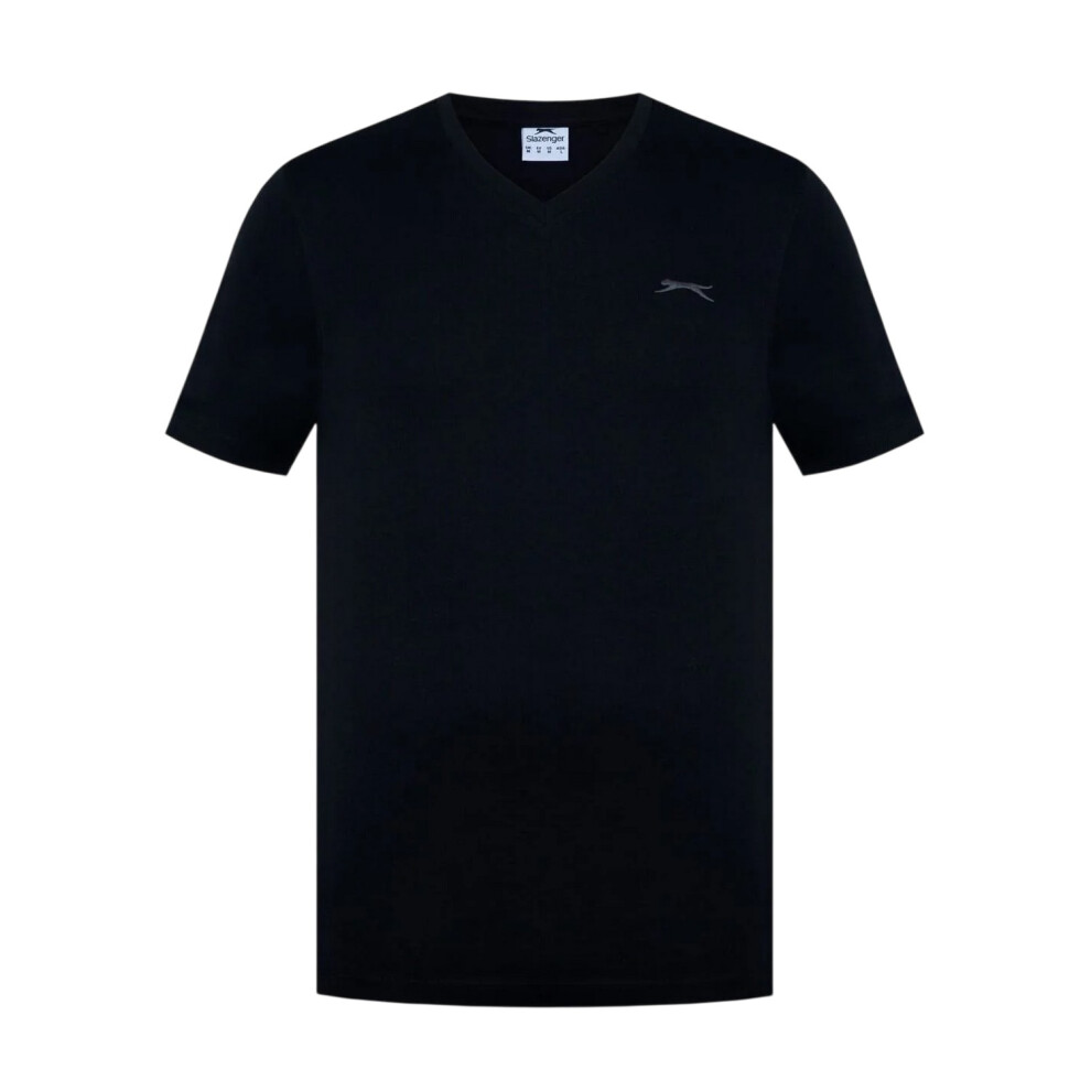 Slazenger (Xxl, ) Mens Embroidered Logo Cotton T-Shirt Black