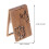 Foldable Portable Makeup Mirror Black Gold Wood Carved Plum Pattern 2