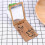 Foldable Portable Makeup Mirror Black Gold Wood Carved Plum Pattern 3