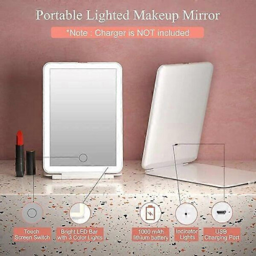 Portable 72 LED Makeup Mirror, Lightweight & Compact for Travel 1