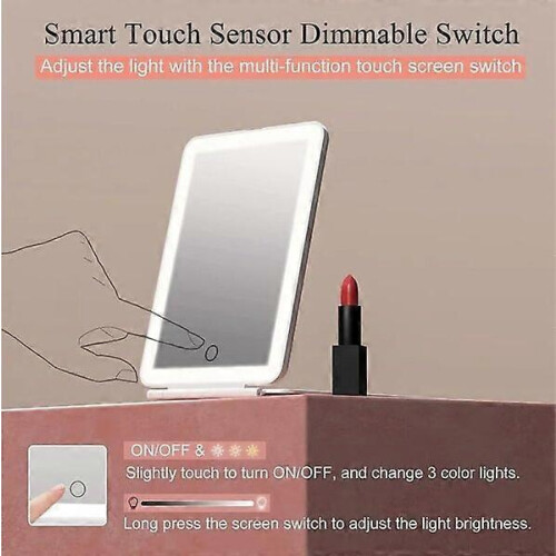 Portable 72 LED Makeup Mirror, Lightweight & Compact for Travel 2