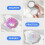 8.8x8x0.8cm 2pcs Creative Seashell Shape Portable Pocket Makeup Mirror 2
