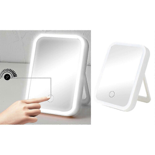 2025 6x Lighted Vanity Mirror with LED, Touch Screen Makeup Travel Mirror 1